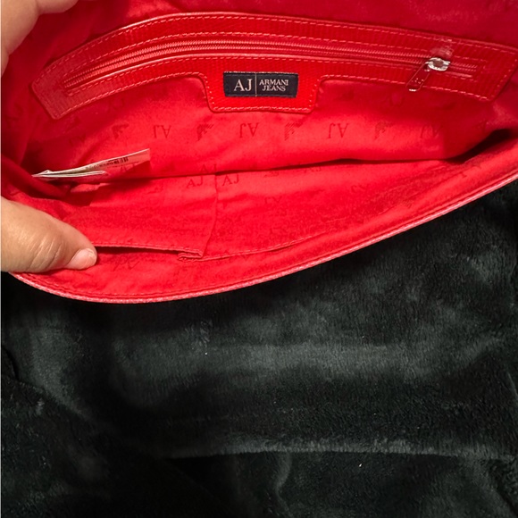 Womens Armani Jeans Crossbody/Clutch Purse Color Red/Silver - Picture 6 of 9